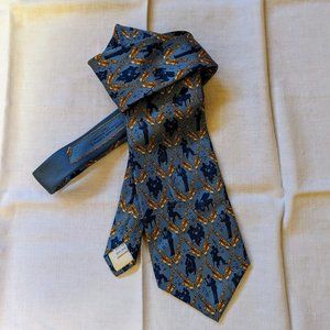 ANDRE CLAUDE CANOVA SILK TIE HAND MADE IN FRANCE MUSICAL THEME